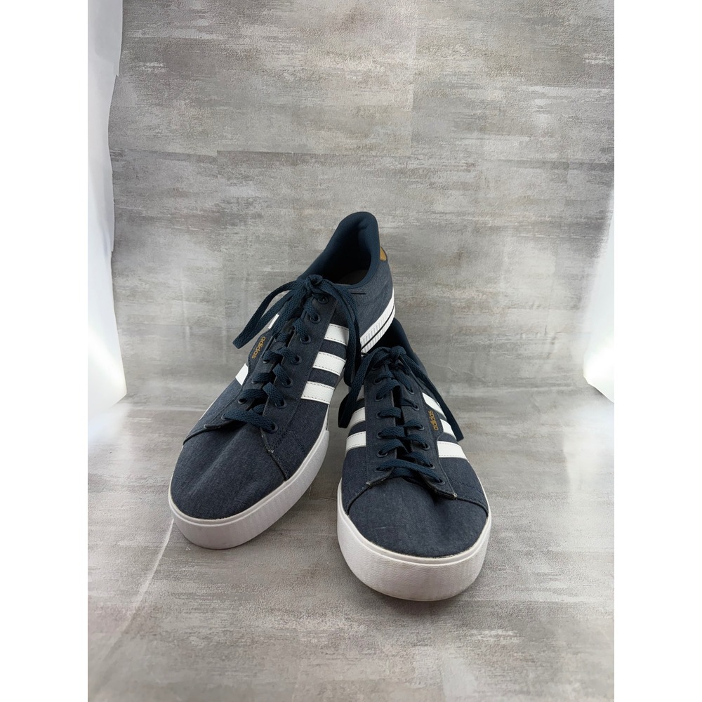 Adidas Daily 3.0 Men Navy Blue White Canvas Skate Sneakers GY8115 Size 13